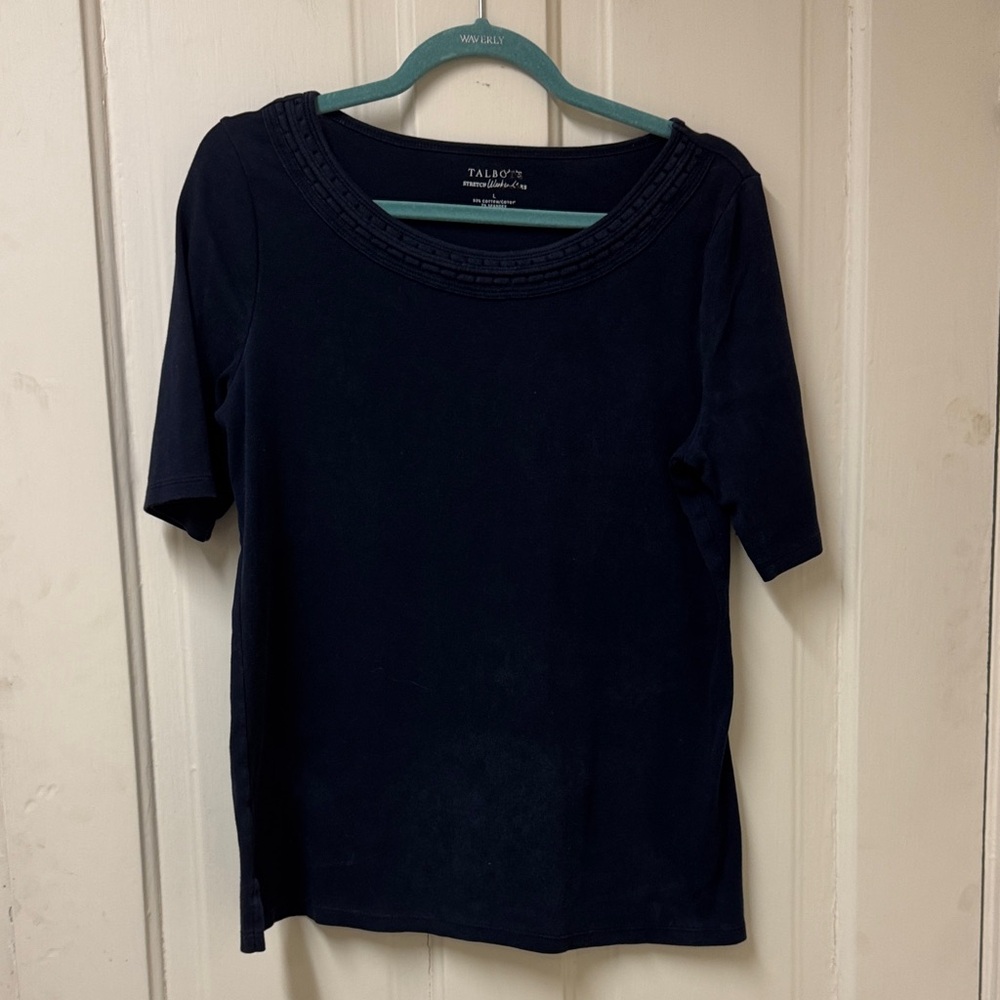 Talbots Midnight Blue Knit Top